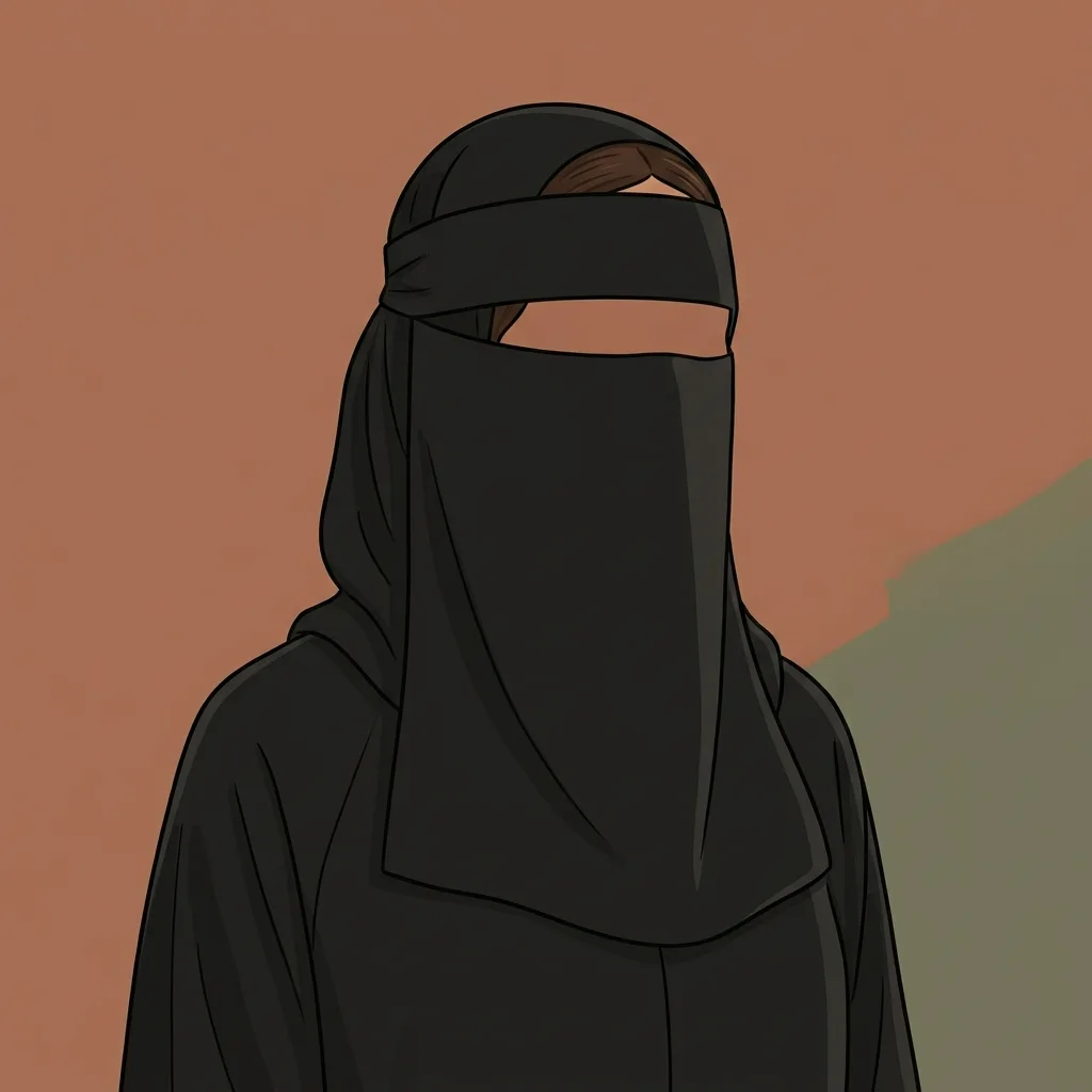 غطاء قماشي للوجه تلبسه المرأة لستر ملامحها.